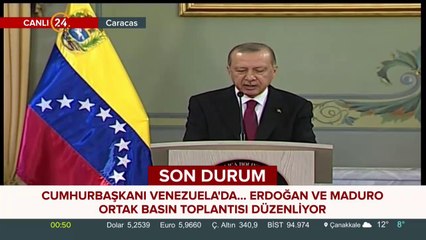 Başkan Erdoğan Venezuela'da