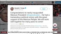 ¡Trabajaremos muy bien juntos!: Trump felicita a AMLO