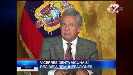 Vicepresidenta Vicuña sí recibiría sus remuneraciones