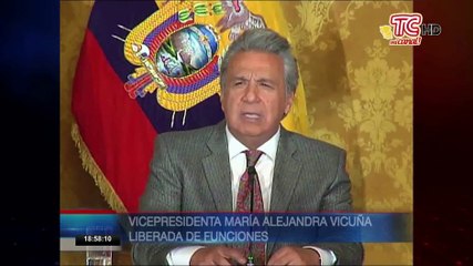 Presidente Moreno liberó a vicepresidenta de funciones