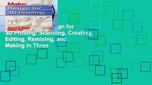 Review  Make: Design for 3D Printing: Scanning, Creating, Editing, Remixing, and Making in Three