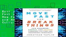 Best product  Move Fast and Break Things: How Facebook, Google, and Amazon Cornered Culture and