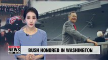 George H.W. Bush honored in Washington before state funeral on Wednesday