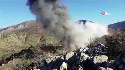 Teröristlerin inleri böyle imha edildi