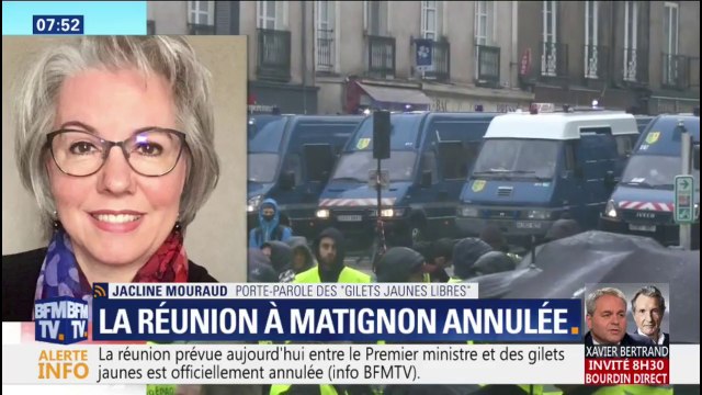 Nous avons été empêchés d'y aller. Jacline Mouraud explique pourquoi elle ne peut pas se rendre à Matignon