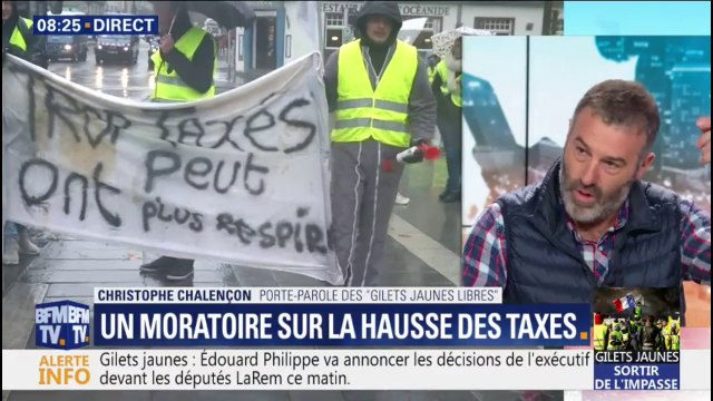 Christophe Chalençon, gilet jaune, sur le moratoire: Ce n'est pas avec ça qu'on va faire rentrer les gens chez eux