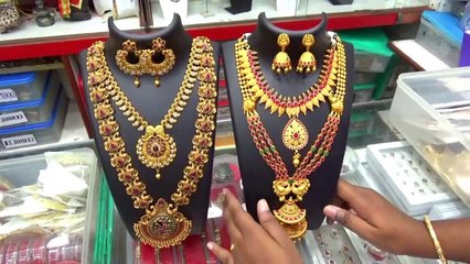 Necklace  bridalset Sri Aishwarya Gold Covering Shop Review Part - 3 Vadapalani Chennai