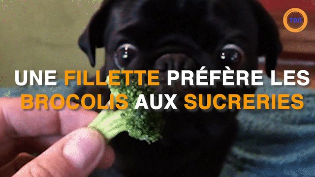Une fillette préfère les brocolis aux sucreries !