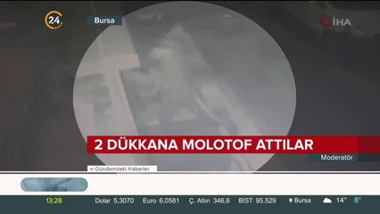 2 dükkana molotof attılar