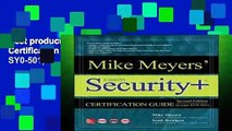 Best product  Mike Meyers  CompTIA Security  Certification Guide, Second Edition (Exam SY0-501)