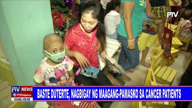 Baste Duterte, nagbigay ng maagang-pamasko sa cancer patients