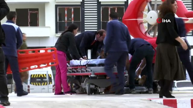 Damdan düşen şahıs,helikopterle hastaneye yetiştirildi