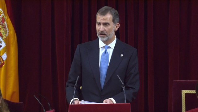 El discurso del rey Felipe VI.