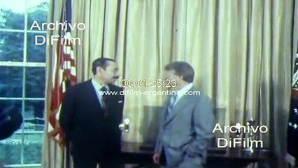 Jorge Rafael Videla meets with President Jimmy Carter 1977