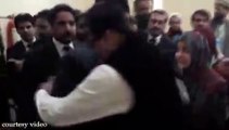 Gullu Butt Hugs Tahirul Qadri Upon Arrival At Sc