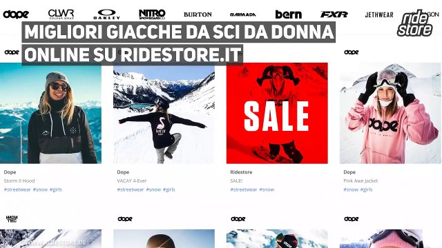 Migliori giacche da sci donna su Ridestore
