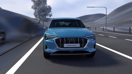 Electric all-wheel drive of the Audi e-tron animation