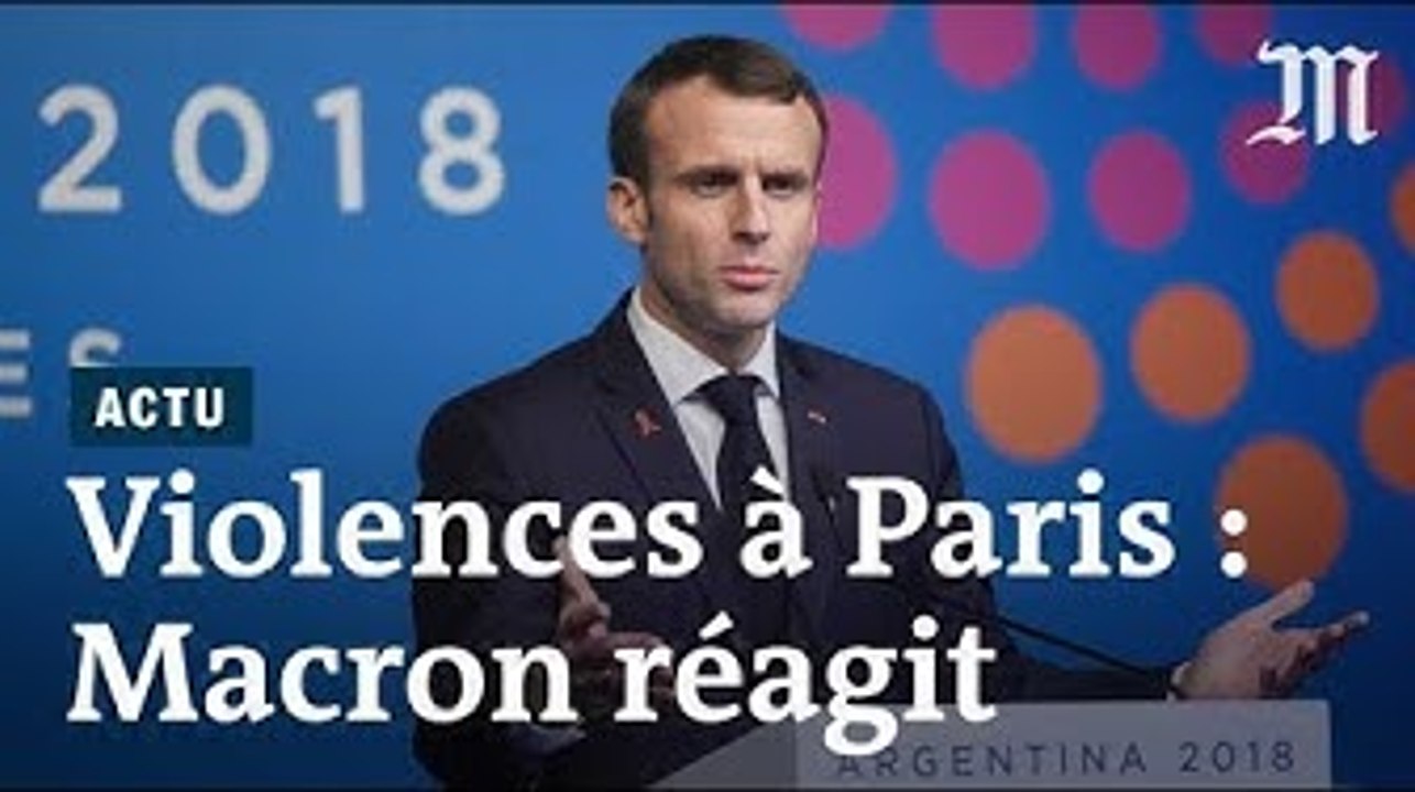 « Gilets jaunes » à Paris : Emmanuel Macron réagit aux violences
