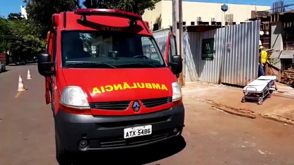 Trabalhador fica ferido ao ser atingido por objeto em obra