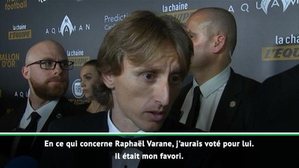 Ballon d'Or - Modric : "Varane était mon favori"