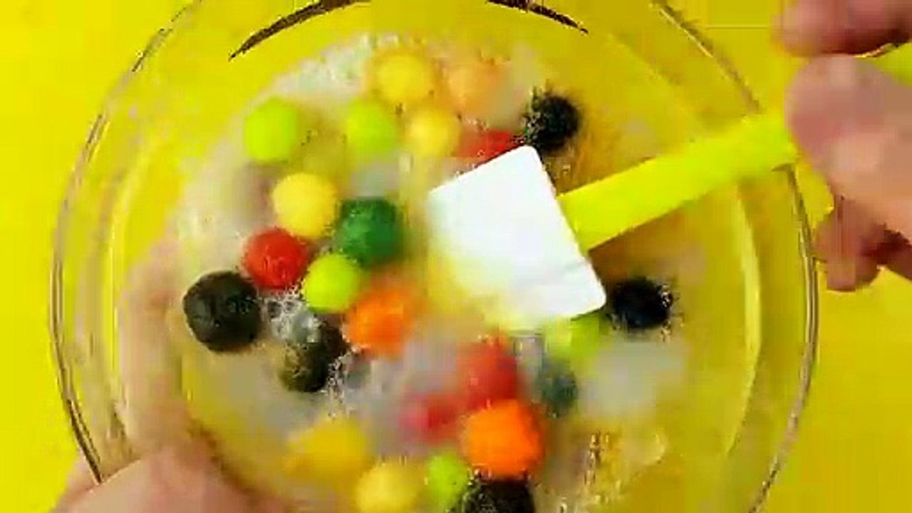 Making Slime With Balloons - Golden Metallic + Pom Poms