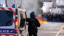 La police au lycée Claude-Lebois, à Saint-Chamond, mardi