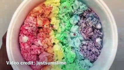 Satisfying Slime ASMR - Rainbow Slime Compilation