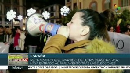 España: miles de personas protestan en Andalucía contra el fascismo