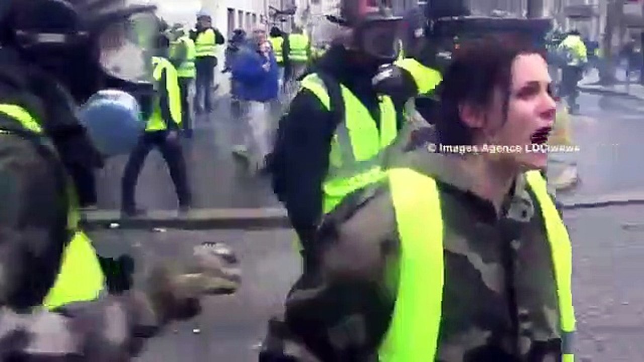 Fransa'daki Sarı Yelekler eyleminde polis tepki
