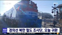 경의선 북한 철도 조사단, 오늘 귀환