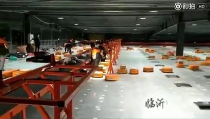 Un centre de tri de colis automatisé...  incroyable