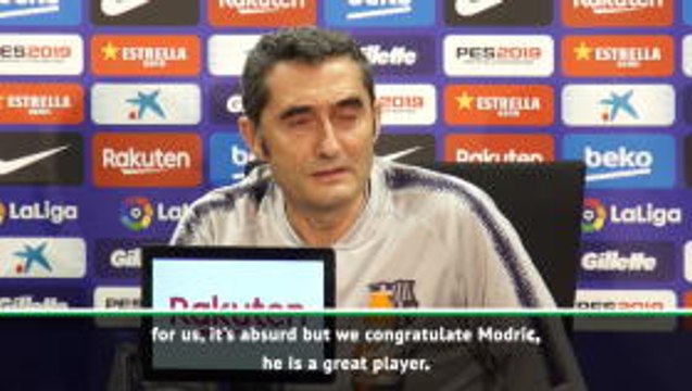 Messi not winning Ballon d'Or is 'absurd' - Valverde