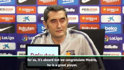 Messi not winning Ballon d'Or is 'absurd' - Valverde