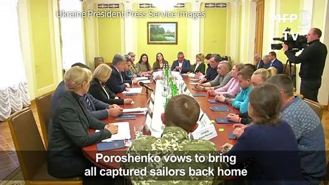 Ukraine leader vows to bring home sailors captured by Russia