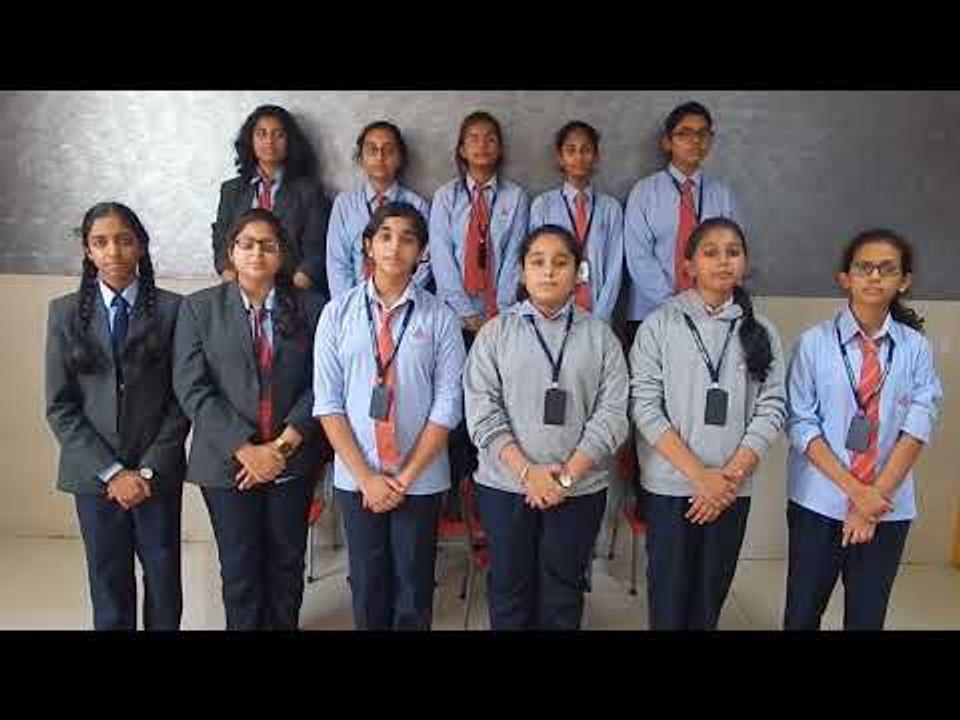 ALPINE PUBLIC SCHOOL STUDENTS SINGING SANSKRIT DAY SONG 2017-18