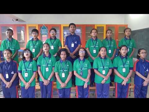 ALPINE PUBLIC SCHOOL STUDENTS SINGING SANSKRIT VARNAMAALA SONG FOR SANSKRIT DAY 2017-18