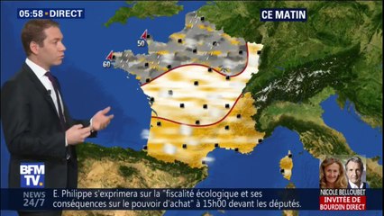 Download Video: Des nuages et de la pluie au nord, des éclaircies au Sud et des températures toujours très douces