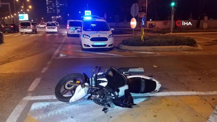 Samsun'da tıra çarpan motosiklet sürücüsü ölümden döndü