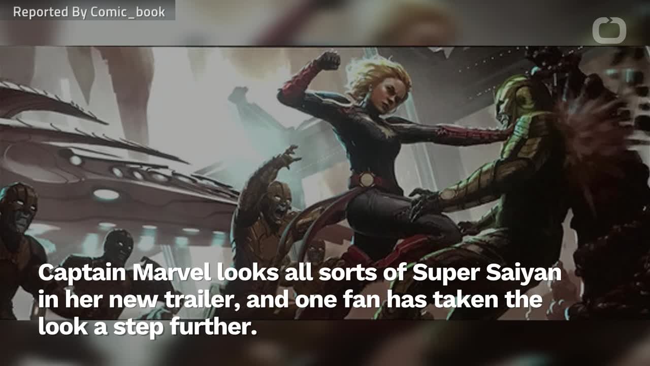 'Captain Marvel' Goes Super Saiyan In New Fan-Poster