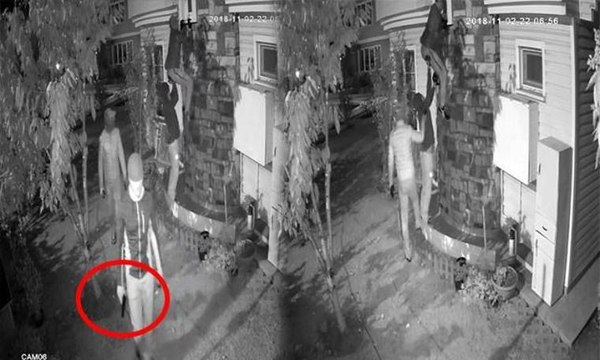 İstanbul'da lüks siteye silahla böyle girdiler