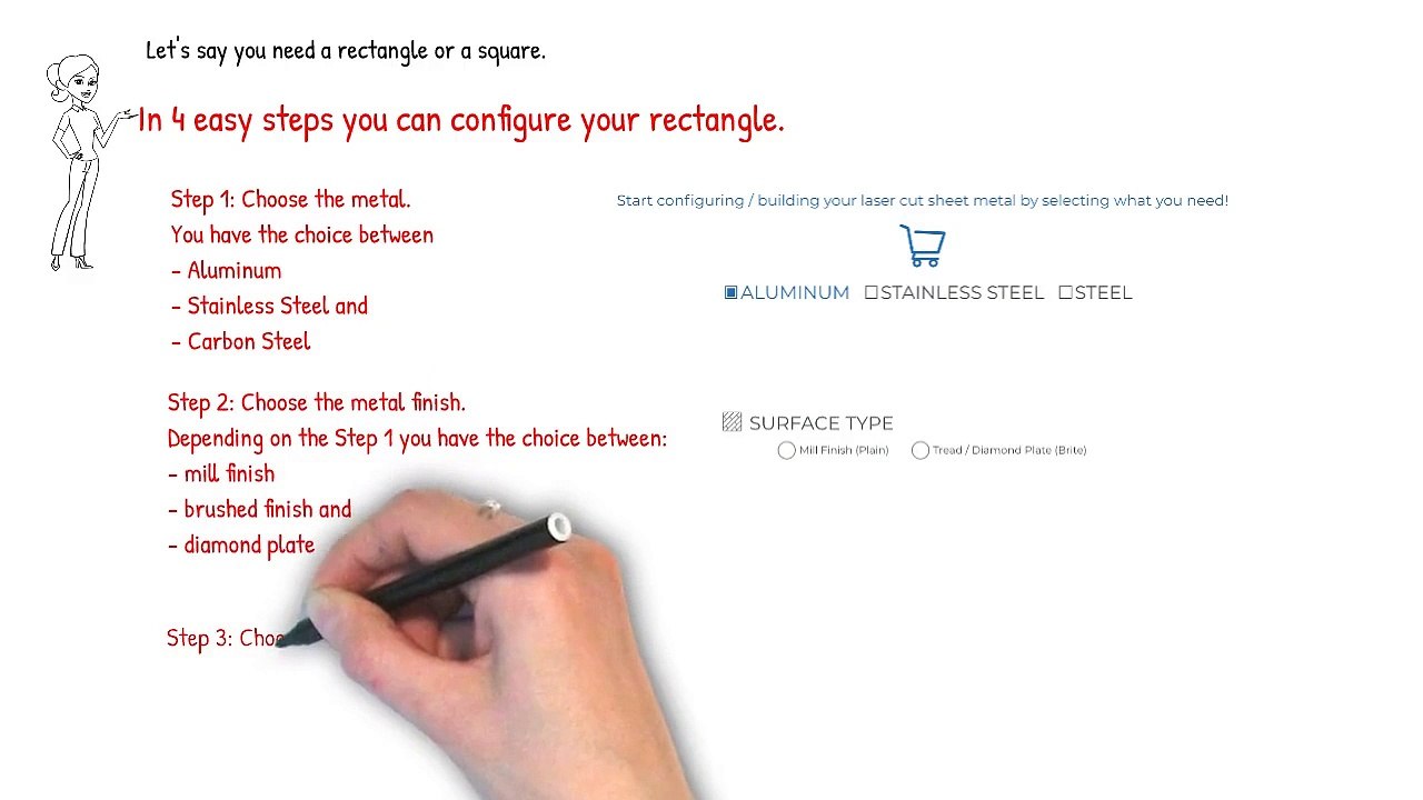 How to configure and order a metal rectangle online