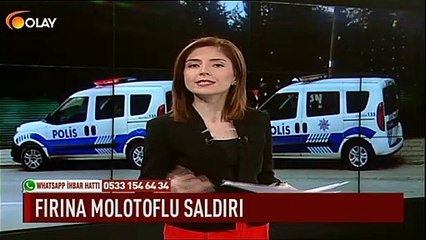 Fırına molotoflu saldırı