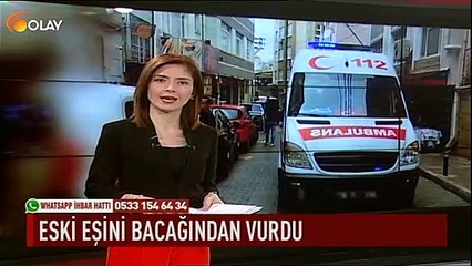 Eski eşini bacağından vurdu