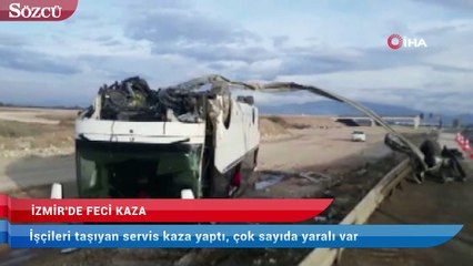 Download Video: İzmir'de işçileri taşıyan servis kaza yaptı: Çok sayıda yaralı var