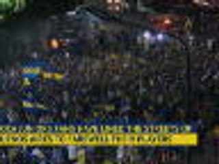 Boca fans give players huge send-off for Copa Libertadores final