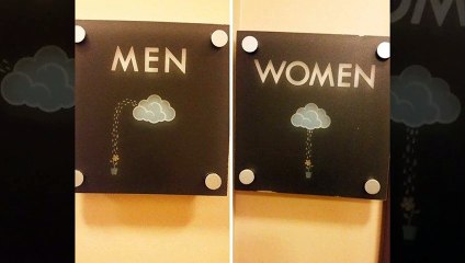 Smile with unique signs that help you recognize the WC area for men and women