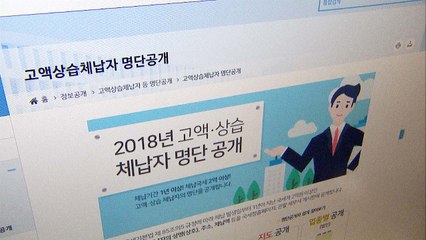 고액·상습체납자 7,157명 실명 공개...전두환·최유정 포함 / YTN