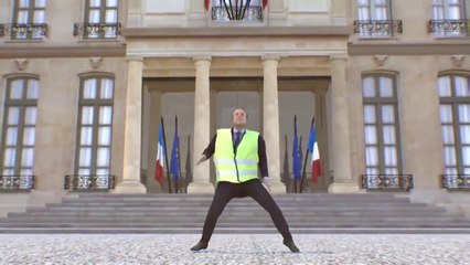 #GiletsJaunes Emmanuel Macron danse devant l'Elysée