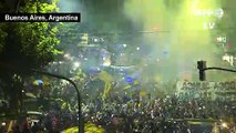 Fans hold send-off for Boca Juniors before Libertadores final