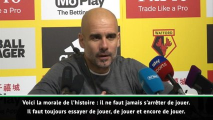 15e j. - Guardiola : "Ne jamais s'arrêter de jouer"